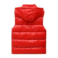 Muški odjeća puffer prsluke Ležerne prilike bez rukava jakne sa kapuljačom od kapuljače crvene veličine