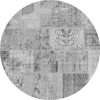 Ahgly Company u zatvorenom okrugli patchwork sivi prijelazni prostirci, 7 'okrugli