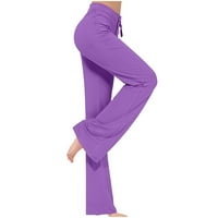 Lolmot ženske labave nogavice Stretch Gym Yoga hlače Ležerne prilike Soft Lounge pantalone udobne vučne