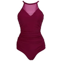 Aoochasliy Clearence kupaći kostim Plus size kupaći kostimi od pune boje jednodijelni retro kupaći kostim