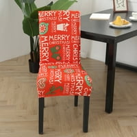 Božićna stolica za blagovaonicu klizač Xmas Holiday Home Dekoracija sjedala Zaštitnik sjedala, set od