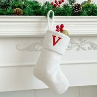 Corashan Dekor sobe, Božićne čarape Mali izvezeni slom pleteni Xmas Viseći ukrase čarapa Božić Dekor