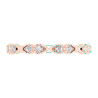 Carat Diamond Twisted obljetni prsten u 14K ruži