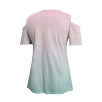 Ženska ljetna majica Casual okrugla vrhova dame i djevojke Mala svježa moda All-Match Holiday Bezbedljivi