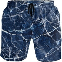 Muški modni cool stil plave mramorne kratke hlače plićaju prtljažnice Brzi suhi povremeni poliesterski
