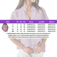 Lystmrge Halbow rukav ženske majice shir bluza platnene majice za žene ženske VOZET košulje na pola