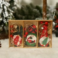 Božićni materijal Kućni ukras rekvizirani su oslikani šumski ljudi privjesak božićni pokloni Drveni