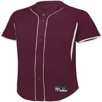 Holloway sportska odjeća za dječake Igra sa punim gumbom Baseball Jersey Orange White 221225
