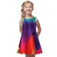Advoicd haljina za djevojke Djevojke cvjetna haljina boho ruffle rukave plutajuće ležerne vješalice