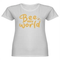 Pčela moja majica u obliku svijeta žene -Image by shutterstock, ženska x-velika