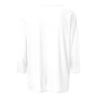 Brisanje raka dojke Ženska modna tiskana labava majica rukava bluza Okrugli vrat casual vrhovi