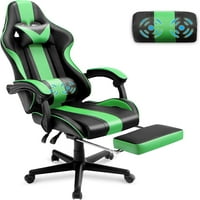 Zelena igračka stolica s nogama, ergonomska igrača stolice, kancelarijske kompjuterske stolice, e-sportska