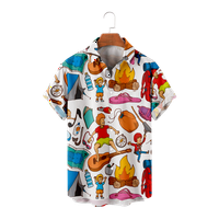 Smiješne havajske košulje 3D tiskane košulje Srednja odjeća kratki rukav za outfit roditelj-dijete