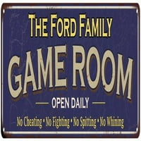 Ford Family Blue Game Game Metal Sign 108240037033