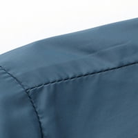 GLONME Čvrsta boja jakna mens regularna fit teretna vrhova cool dugih rukava bijela xxxl