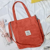 Ženske modne školske torbe za kolumske rame Platnene torbe, narančasto crveno