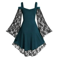 Giligiliso ženska gotička vintage haljina plus veličine mrežaste čipke dugih rukava